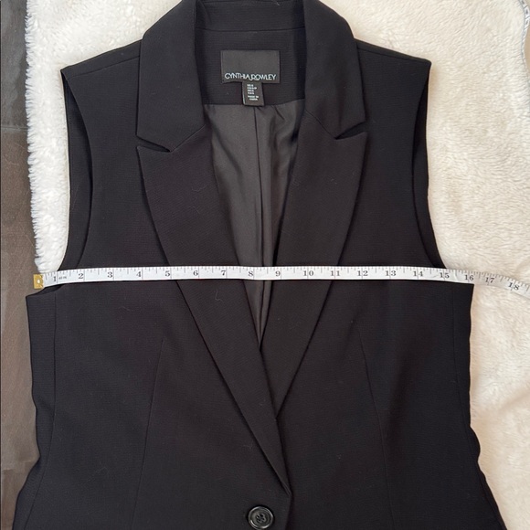 Cynthia Rowley Black Sleeveless Blazer Vest Size S - Picture 6 of 10